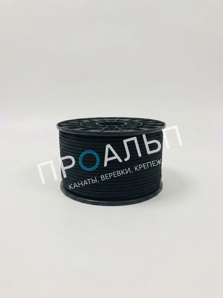 Шнур полипропиленовый черный 4 мм